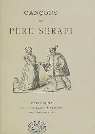 Cançons de Pere Serafí | Biblioteca Virtual Miguel de Cervantes