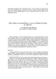 Mitos clásicos en los periódicos y revistas de Madrid de finales del siglo XX / José María Blázquez Martínez | Biblioteca Virtual Miguel de Cervantes