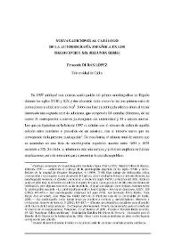Nuevas adiciones al catálogo de la autobiografía española en los siglos XVIII y XIX (segunda serie) / Fernando Durán López | Biblioteca Virtual Miguel de Cervantes