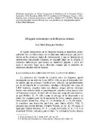 El legado indoeuropeo en la Hispania romana / José María Blázquez Martínez | Biblioteca Virtual Miguel de Cervantes