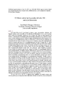 El Edicto sobre las bacanales del año 186 antes de Jesucristo / José María Blázquez Martínez | Biblioteca Virtual Miguel de Cervantes