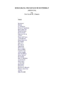 Bibliografia dels monjos de Montserrat (Segle XVI) / per Anselm M.ª Albareda | Biblioteca Virtual Miguel de Cervantes
