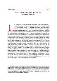 Para una razonable definición de «razonable» | Biblioteca Virtual Miguel de Cervantes