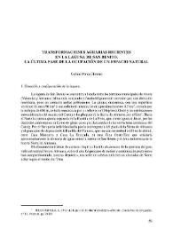 Transformaciones agrarias recientes en la Laguna de San Benito. La última fase de la ocupación de un espacio natural | Biblioteca Virtual Miguel de Cervantes