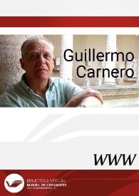 Guillermo Carnero / director Ángel L. Prieto de Paula | Biblioteca Virtual Miguel de Cervantes