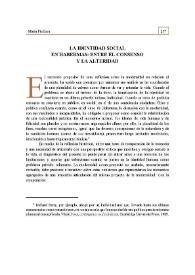 La identidad social en Habermas : entre el consenso y la alteridad | Biblioteca Virtual Miguel de Cervantes