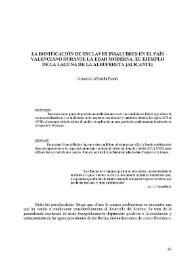La bonificación de enclaves insalubres en el país valenciano durante la Edad Moderna. El ejemplo de la laguna de la Albufereta (Alicante) | Biblioteca Virtual Miguel de Cervantes