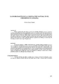 La degradación de la vegetación natural en el corredor de Almansa | Biblioteca Virtual Miguel de Cervantes
