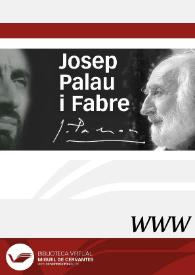 Josep Palau i Fabre / director Francisco Ruiz Soriano | Biblioteca Virtual Miguel de Cervantes