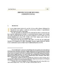 Disposiciones de reforma constitucional | Biblioteca Virtual Miguel de Cervantes