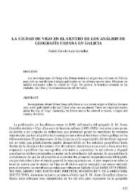 La ciudad de Vigo en el centro de los análisis de la Geografía Urbana de Galicia | Biblioteca Virtual Miguel de Cervantes