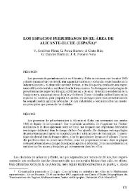 Los espacios periurbanos en el área de Alicante-Elche (España) / V. Gozálvez Pérez... [et.al.] | Biblioteca Virtual Miguel de Cervantes