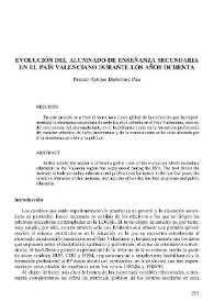 Evolución del alumnado de enseñanza secundaria en el País Valenciano durante los años ochenta | Biblioteca Virtual Miguel de Cervantes