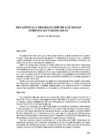 Decadencia y degradación de las masas forestales valencianas | Biblioteca Virtual Miguel de Cervantes