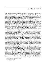 Testimonios sobre la Filosofía del Derecho contemporáneo en México | Biblioteca Virtual Miguel de Cervantes