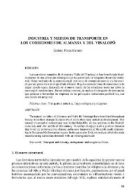 Industria y medios de transporte en los corredores de Almansa y del Vinalopó | Biblioteca Virtual Miguel de Cervantes