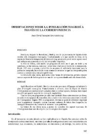 Observaciones sobre la inmigración magrebí a través de la correspondencia | Biblioteca Virtual Miguel de Cervantes