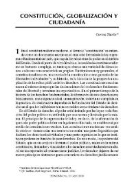 Constitucionalismo, globalización y ciudadanía / Corina Yturbe | Biblioteca Virtual Miguel de Cervantes