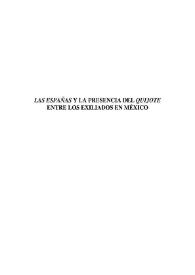 "Las Españas" y la presencia del Quijote entre los exiliados en México / José María Piñero Valverde | Biblioteca Virtual Miguel de Cervantes