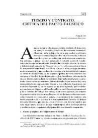 Tiempo y contrato. Crítica del pacto fáustico | Biblioteca Virtual Miguel de Cervantes
