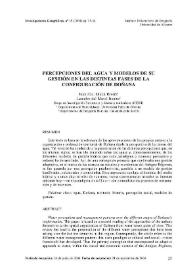 Percepciones del agua y modelos de su gestión en las distintas fases de la configuración de Doñana / Juan Francisco Ojeda rivera y Leandro del Moral Ituarte | Biblioteca Virtual Miguel de Cervantes