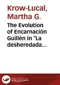 The Evolution of Encarnación Guillén in "La desheredada" / Martha G. Krow-Lucal | Biblioteca Virtual Miguel de Cervantes