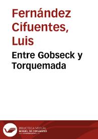 Entre Gobseck y Torquemada / Luis Fernández-Cifuentes | Biblioteca Virtual Miguel de Cervantes