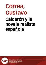 Calderón y la novela realista española / Gustavo Correa | Biblioteca Virtual Miguel de Cervantes