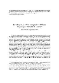 La colección de anillos octogonales del Museo Arqueológico Nacional de Madrid / José María Blázquez Martínez | Biblioteca Virtual Miguel de Cervantes