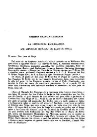 La literatura emblemática: las "Empresas Morales" de Juan de Borja / Carmen Bravo-Villasante | Biblioteca Virtual Miguel de Cervantes