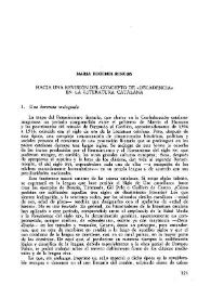 Hacia una revisión del concepto de "decadencia" en la literatura catalana / María Eugenia Rincón | Biblioteca Virtual Miguel de Cervantes