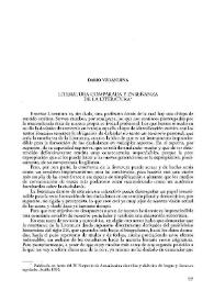Literatura comparada y enseñanza de la literatura / Darío Villanueva | Biblioteca Virtual Miguel de Cervantes