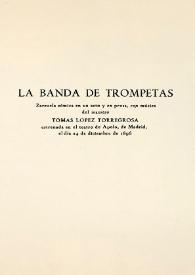 Más información sobre La banda de trompetas / Carlos Arniches