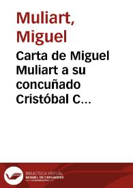 Carta de Miguel Muliart a su concuñado Cristóbal Colón | Biblioteca Virtual Miguel de Cervantes
