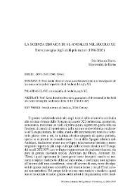 La scienza hebraica di al-Andalus nel secolo XII. Breve rassegna degli studi più recenti (1996-2003) / Mauro Zonta | Biblioteca Virtual Miguel de Cervantes