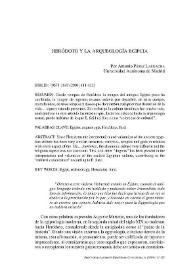 Heródoto y la arqueología egipcia / Antonio Pérez Largacha | Biblioteca Virtual Miguel de Cervantes