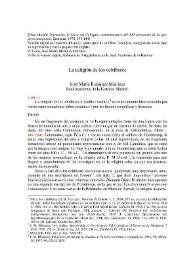 La religión de los celtíberos / José María Blázquez Martínez | Biblioteca Virtual Miguel de Cervantes