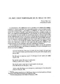 Ha, hay, hace temporales en el Siglo de Oro / Eliseo Díez Itza | Biblioteca Virtual Miguel de Cervantes