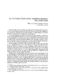 El cultismo léxico en el Prerrenacimiento: una aportación | Biblioteca Virtual Miguel de Cervantes