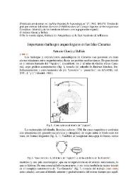 Importantes hallazgos arqueológicos en las Islas Canarias / Antonio García y Bellido | Biblioteca Virtual Miguel de Cervantes