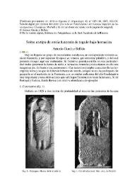 Sobre un tipo de estela funeraria de togado bajo hornacina / Antonio García y Bellido | Biblioteca Virtual Miguel de Cervantes