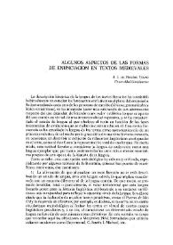 Algunos aspectos de las formas de enunciación en textos medievales / J.J. de Bustos Tovar | Biblioteca Virtual Miguel de Cervantes