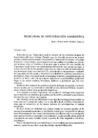 Problemas de investigación onomástica / María  Purificación Suárez Zarallo | Biblioteca Virtual Miguel de Cervantes