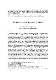 Retratos romanos de la provincia de Toledo / José María Blázquez Martínez | Biblioteca Virtual Miguel de Cervantes