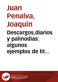 Descargos,diarios y palinodias: algunos ejemplos de literatura memorialística en la generación del 36 / Joaquín  Juan Penalva | Biblioteca Virtual Miguel de Cervantes