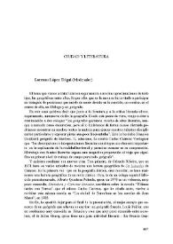 Ciudad y Literatura / Lorenzo López Trigal | Biblioteca Virtual Miguel de Cervantes