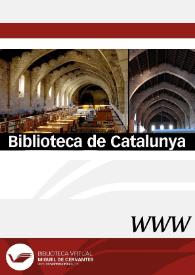 Biblioteca de Catalunya | Biblioteca Virtual Miguel de Cervantes