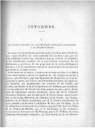 Una nueva edición de las Crónicas españolas anteriores a la invasión árabe / Eduardo de Hinojosa | Biblioteca Virtual Miguel de Cervantes