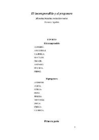 El incomprendido y el pregonero / Fernando Aguilera | Biblioteca Virtual Miguel de Cervantes