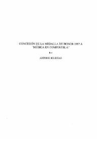 Concesión de la Medalla de Honor 1997 a "Música en Compostela" / Antonio Iglesias | Biblioteca Virtual Miguel de Cervantes